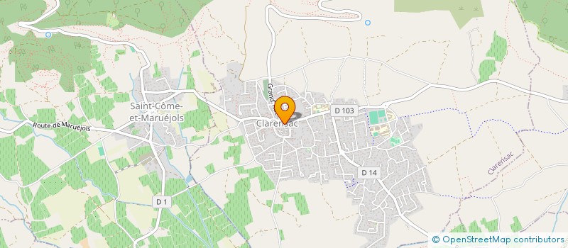 localisation de l'entreprise MONSIEUR BERTRAND RUIZ  CLARENSAC