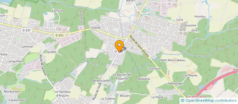 localisation de l'entreprise MONSIEUR BERTRAND SAUBAT  SAINT-VINCENT-DE-TYROSSE