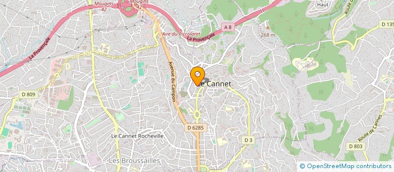 localisation de l'entreprise MONSIEUR BERTRAND SAULQUIN à LE CANNET