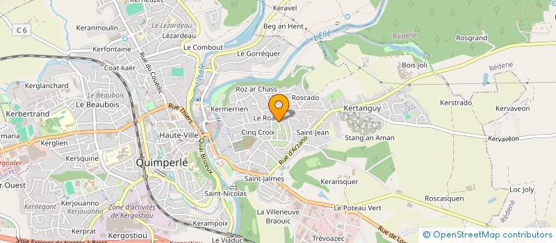 localisation de l'entreprise MONSIEUR BERTRAND TANDART  QUIMPERLE