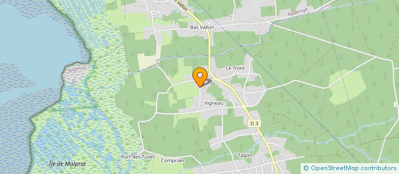 localisation de l'entreprise MONSIEUR BERTRAND THIBAL  BIGANOS