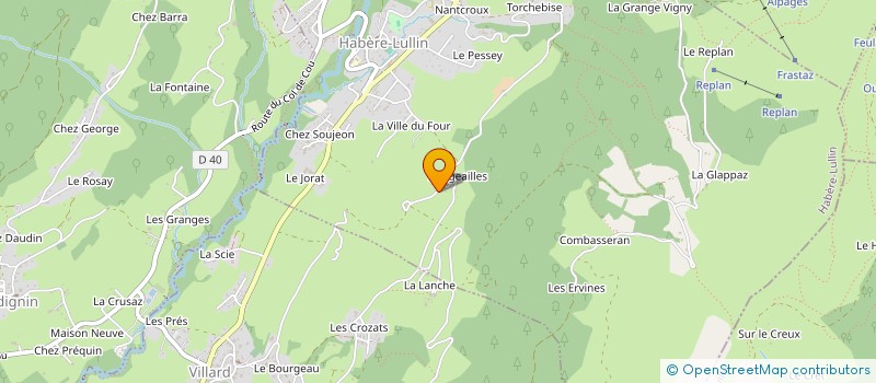 localisation de l'entreprise MONSIEUR BERTRAND THOMAS  HABERE-LULLIN