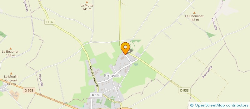 localisation de l'entreprise MONSIEUR BERTRAND THUILLEZ  PROUVILLE