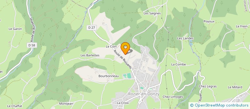 localisation de l'entreprise MONSIEUR BERTRAND TISSIER  ROZIER-EN-DONZY