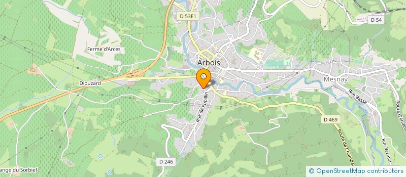 localisation de l'entreprise MONSIEUR BERTRAND TUPIN à ARBOIS