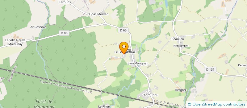 localisation de l'entreprise MONSIEUR BERTRAND TURBAN  SAINT-JEAN-KERDANIEL