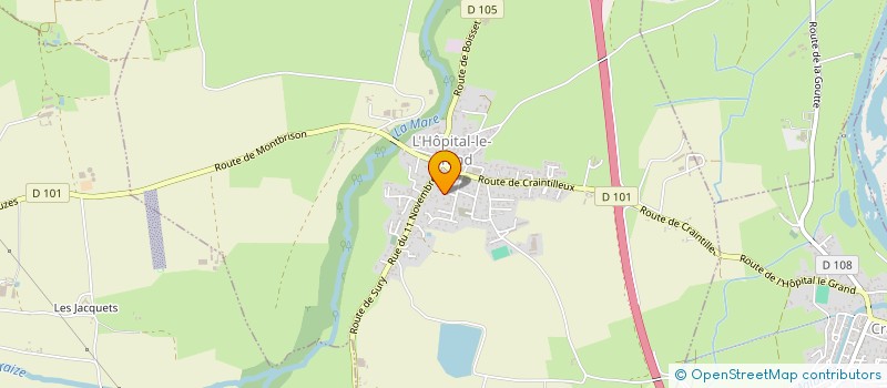 localisation de l'entreprise MONSIEUR BERTRAND VIGNON  L'HOPITAL-LE-GRAND