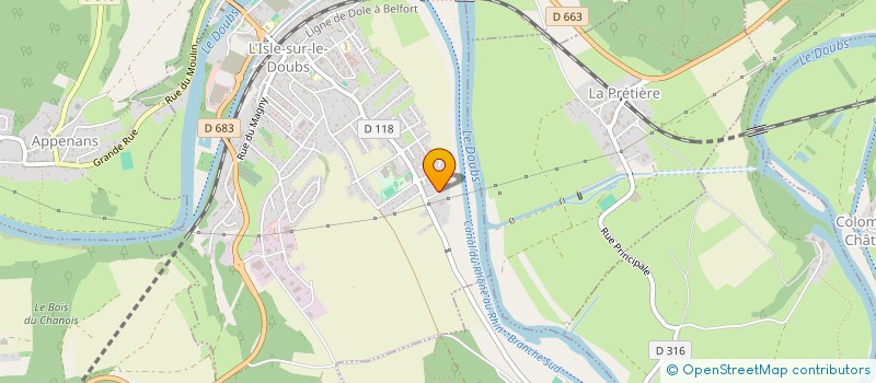 localisation de l'entreprise MONSIEUR BEYDISS ABDELALI  L'ISLE-SUR-LE-DOUBS