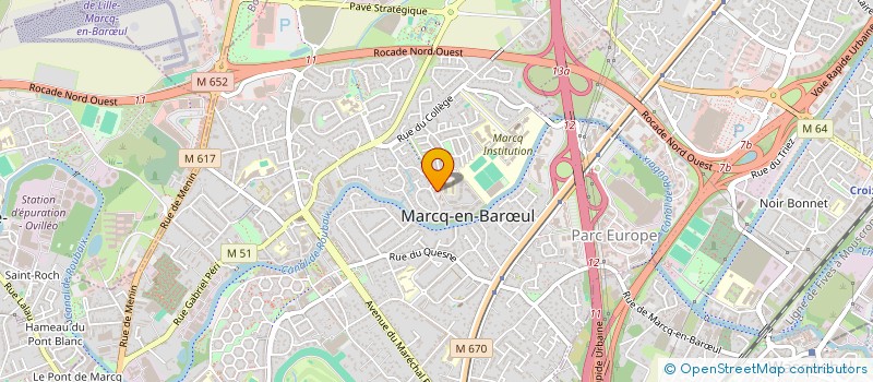 localisation de l'entreprise MONSIEUR BEYEGBIN LOUKOU  MARCQ-EN-BARUL
