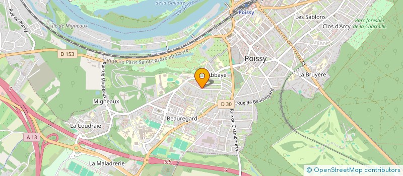 localisation de l'entreprise MONSIEUR BIENVENU OBAMA NGONO  POISSY