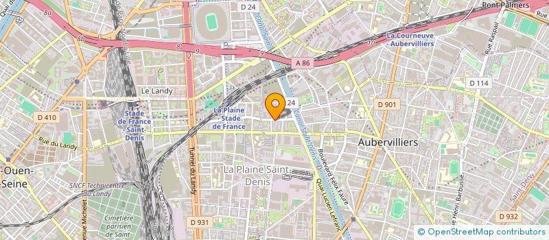 localisation de l'entreprise MONSIEUR BILAL BOUADDA  AUBERVILLIERS