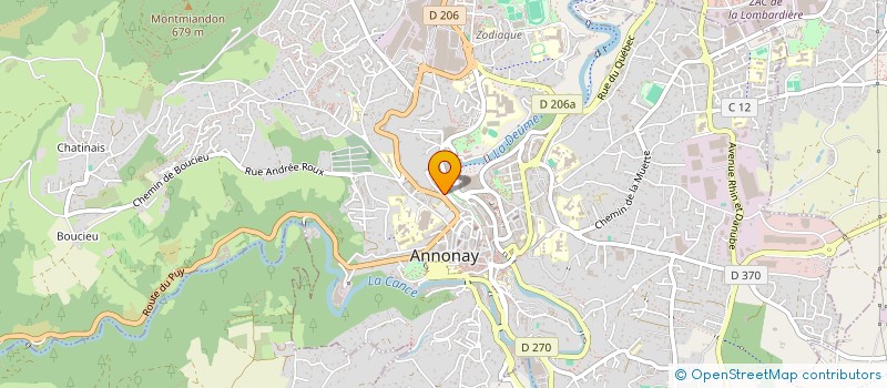 localisation de l'entreprise MONSIEUR BILAL BOUNOUA  ANNONAY