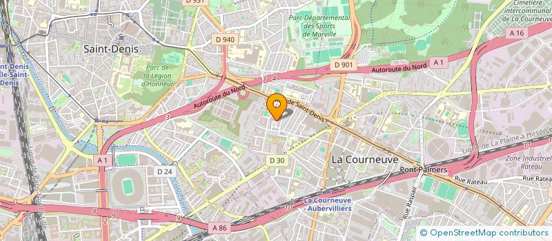 localisation de l'entreprise MONSIEUR BILAL GHODBANE à LA COURNEUVE