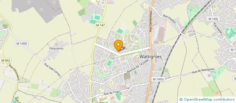 localisation de l'entreprise MONSIEUR BILAL JAKIRI  WATTIGNIES