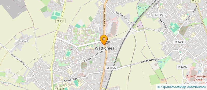 localisation de l'entreprise MONSIEUR BILAL RABHIUI  WATTIGNIES