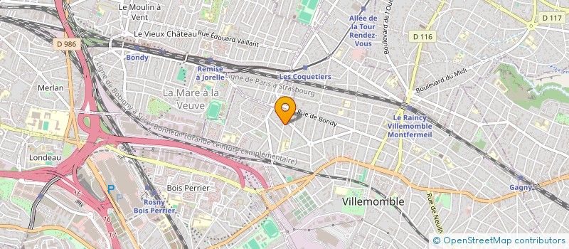 localisation de l'entreprise MONSIEUR BILEL BOUDJEMA à VILLEMOMBLE
