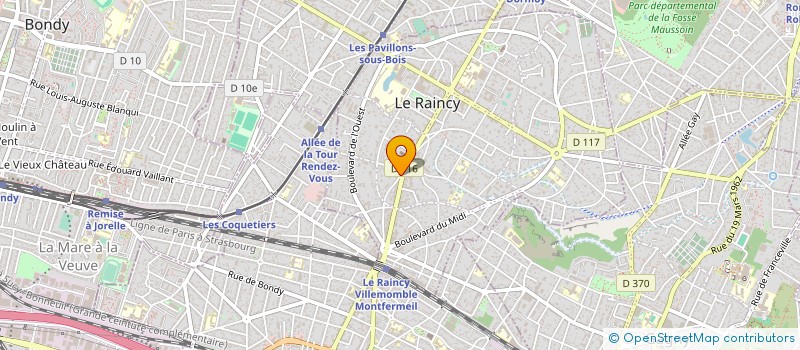 localisation de l'entreprise MONSIEUR BILEL OUARET  LE RAINCY