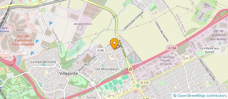 localisation de l'entreprise MONSIEUR BILEL OUGGAR  VILLEPINTE
