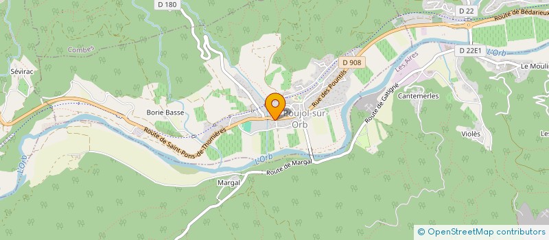 localisation de l'entreprise MONSIEUR BILL SANTIAGO  LE POUJOL-SUR-ORB