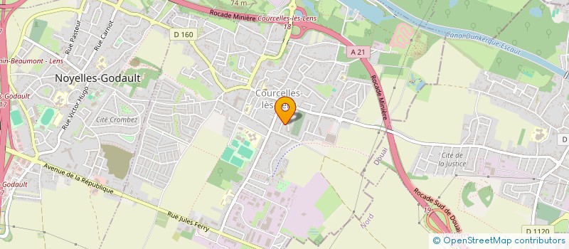 localisation de l'entreprise MONSIEUR BILLAL BOUGHERARA  COURCELLES-LES-LENS