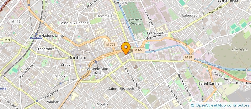 localisation de l'entreprise MONSIEUR BILLAL BOUSBAINE  ROUBAIX