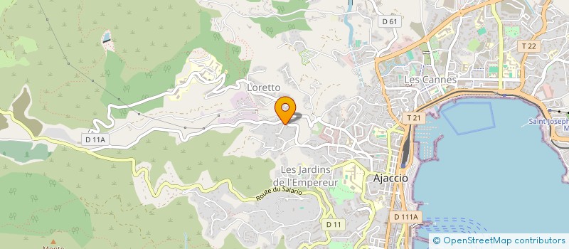 localisation de l'entreprise MONSIEUR BILLAL DJIBA  AJACCIO