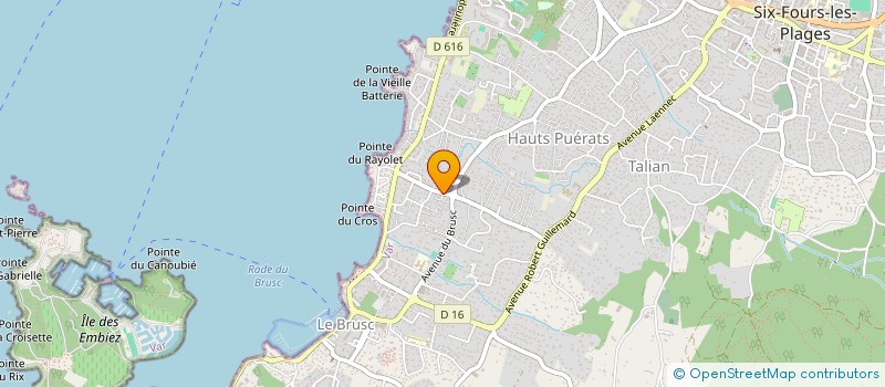 localisation de l'entreprise MONSIEUR BILLEL CHAOUCH à SIX-FOURS-LES-PLAGES