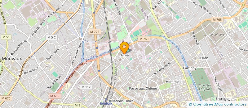 localisation de l'entreprise MONSIEUR BILLEL CHENITI  ROUBAIX