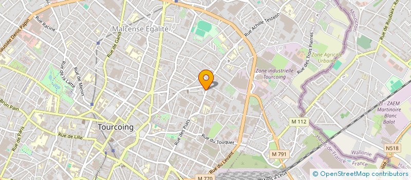 localisation de l'entreprise MONSIEUR BILLEL DERBALI  TOURCOING