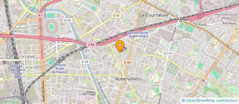 localisation de l'entreprise MONSIEUR BIRAMA BATHILY  AUBERVILLIERS