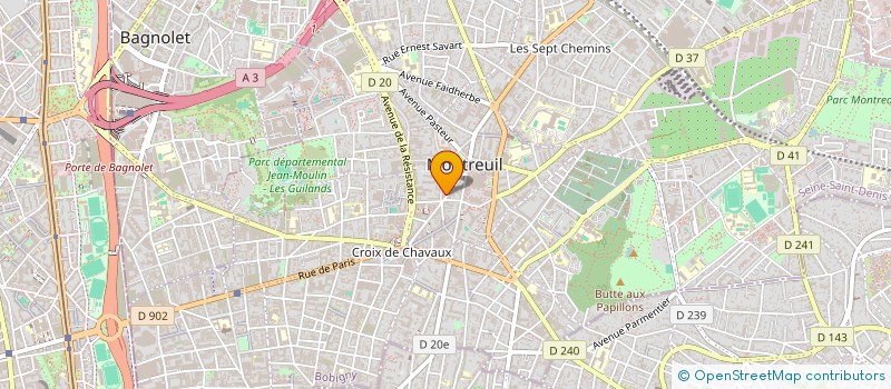 localisation de l'entreprise MONSIEUR BIRANTE CISSE à MONTREUIL