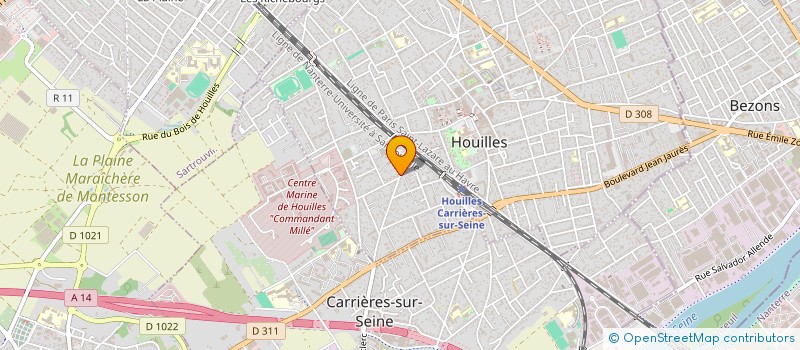 localisation de l'entreprise MONSIEUR BLAISE GRENIER  HOUILLES