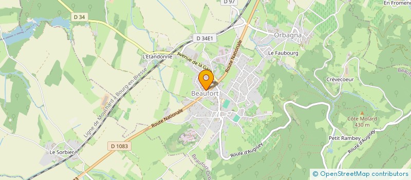 localisation de l'entreprise MONSIEUR BLAISE YONGORO  BEAUFORT-ORBAGNA