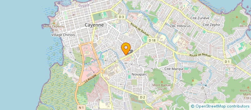 localisation de l'entreprise MONSIEUR BLANDY CONSTANTIN  CAYENNE