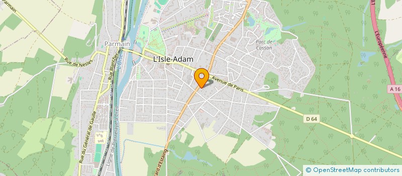 localisation de l'entreprise MONSIEUR BODMAEL MARTIN  L'ISLE-ADAM