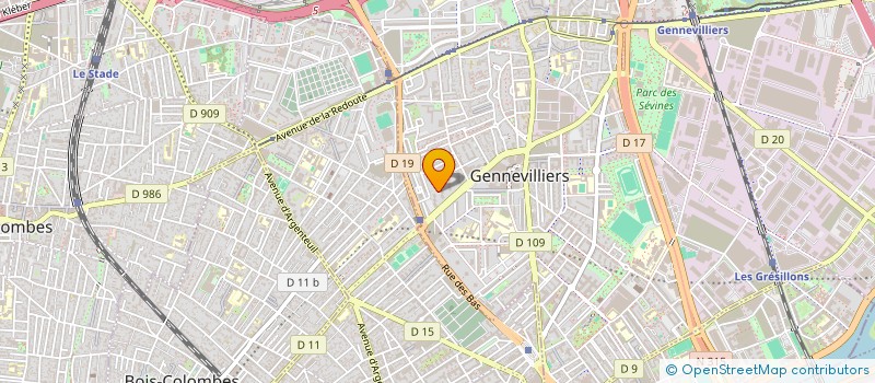 localisation de l'entreprise MONSIEUR BOGA LAURENT YAO à GENNEVILLIERS