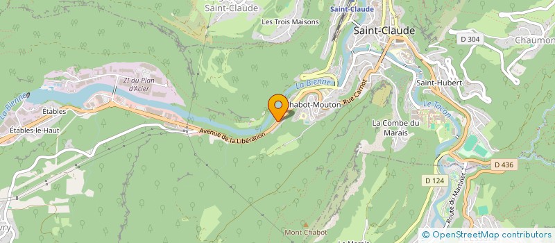 localisation de l'entreprise MONSIEUR BON BUFFET  SAINT-CLAUDE