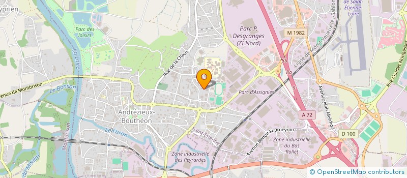 localisation de l'entreprise MONSIEUR BONHEUR MAKAYA KANDA  ANDREZIEUX-BOUTHEON