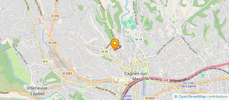 localisation de l'entreprise MONSIEUR BORIS BELLIER à CAGNES SUR MER
