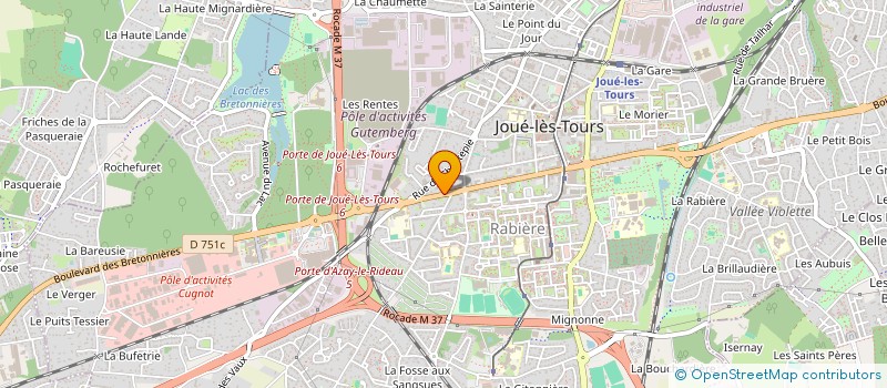 localisation de l'entreprise MONSIEUR BORIS BOULANGER  JOUE-LES-TOURS