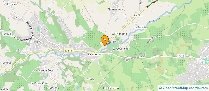 localisation de l'entreprise MONSIEUR BORIS CHARETIERS  THURINS