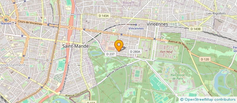 localisation de l'entreprise MONSIEUR BORIS DORIN  VINCENNES