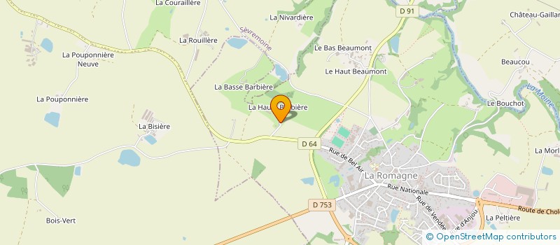 localisation de l'entreprise MONSIEUR BORIS DRAPEAU  LA ROMAGNE