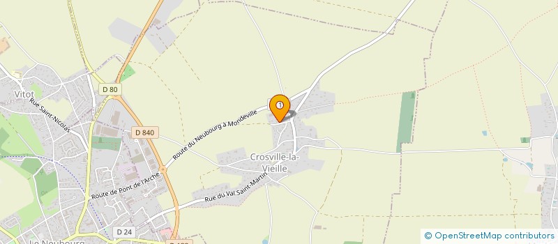 localisation de l'entreprise MONSIEUR BORIS DUVAL à CROSVILLE-LA-VIEILLE