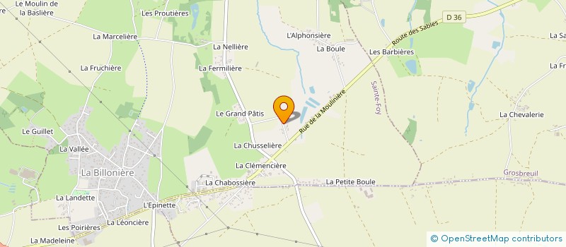 localisation de l'entreprise MONSIEUR BORIS FLURY à SAINTE-FLAIVE-DES-LOUPS