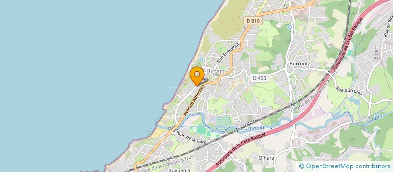 localisation de l'entreprise MONSIEUR BORIS HILLEBRAND  BIDART