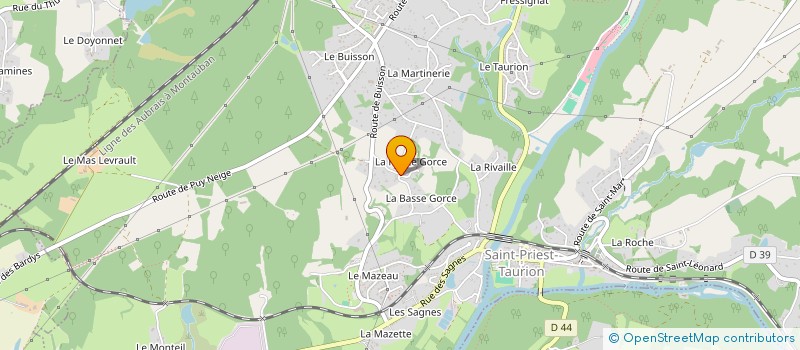 localisation de l'entreprise MONSIEUR BORIS OSSIELE LEFOUNGA  SAINT-PRIEST-TAURION