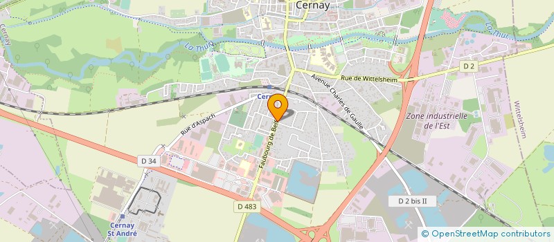 localisation de l'entreprise MONSIEUR BOUABDELLAH CHEIKH  CERNAY