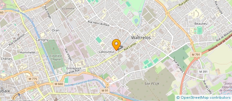 localisation de l'entreprise MONSIEUR BOUALEM AIDAOUI  WATTRELOS