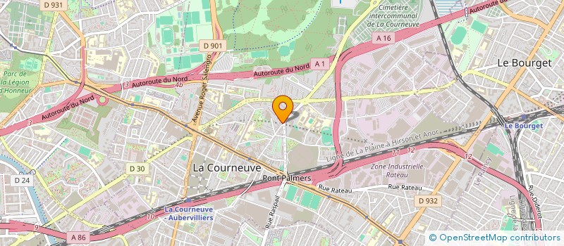 localisation de l'entreprise MONSIEUR BOUALEM MEZOUED à LA COURNEUVE